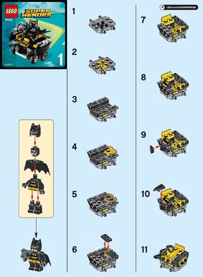 Notice / Instructions de Montage - LEGO - 76092 - Mighty Micros: Batman™ vs. Harley Quinn™: Page 1