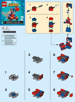 Notice / Instructions de Montage - LEGO - 76092 - Mighty Micros: Batman™ vs. Harley Quinn™: Page 1