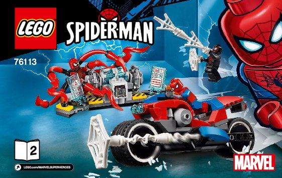 Notice / Instructions de Montage - LEGO - 76113 - Spider-Man Bike Rescue: Page 1