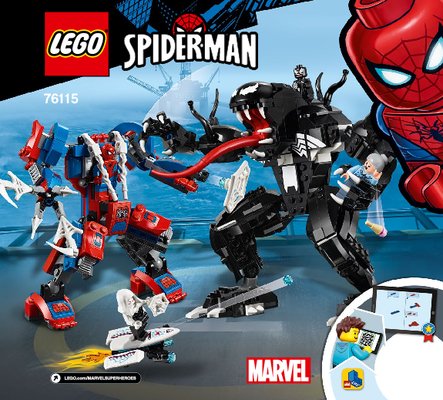 Notice / Instructions de Montage - LEGO - 76115 - Spider Mech vs. Venom: Page 1