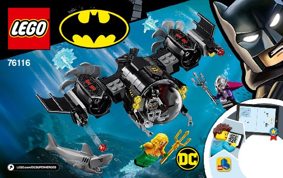 Notice / Instructions de Montage - LEGO - 76116 - Batman™ Batsub and the Underwater Clash: Page 1