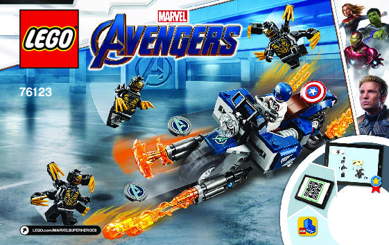 Notice / Instructions de Montage - LEGO - 76123 - Captain America: Outriders Attack: Page 1