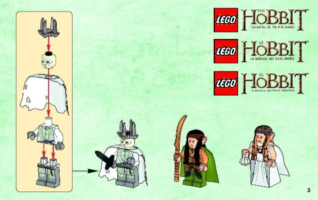 Notice / Instructions de Montage - LEGO - Le Hobbit - 79015 - La bataille du Roi Sorcier: Page 1