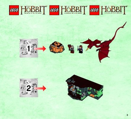 Notice / Instructions de Montage - LEGO - Le Hobbit - 79018 - Le Mont solitaire: Page 1