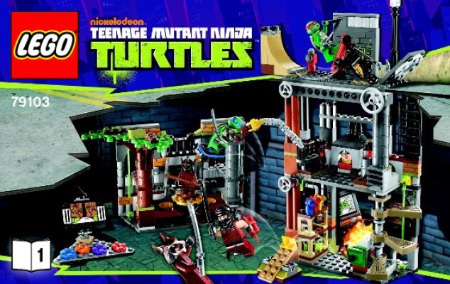 Notice / Instructions de Montage - LEGO - Teenage Mutant Ninja Turtles - 79103 - L’attaque du repaire des tortues: Page 1