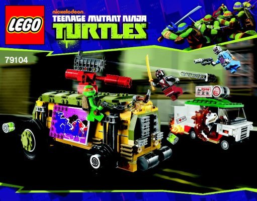 Notice / Instructions de Montage - LEGO - Teenage Mutant Ninja Turtles - 79104 - La Course-poursuite en Shellraiser: Page 1