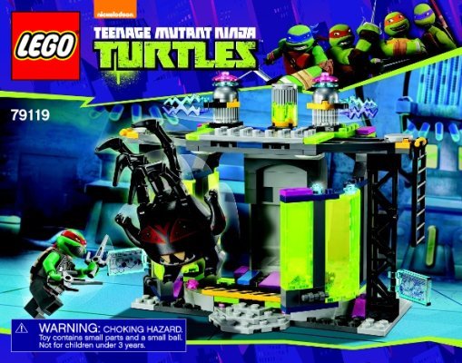 Notice / Instructions de Montage - LEGO - Teenage Mutant Ninja Turtles - 79119 - La chambre de mutation: Page 1