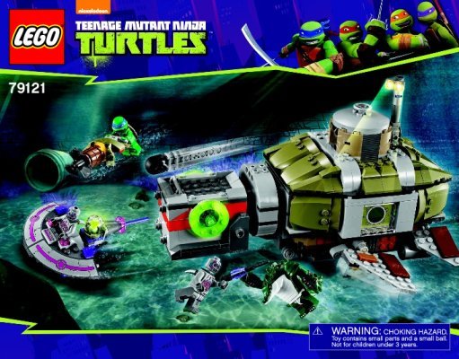 Notice / Instructions de Montage - LEGO - Teenage Mutant Ninja Turtles - 79121 - Course-poursuite sous-marine: Page 1