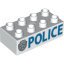 DUPLO BRICK 2X4, DEC. POLICE