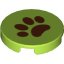 FLAT TILE 2X2, ROUND, DEC. PAW